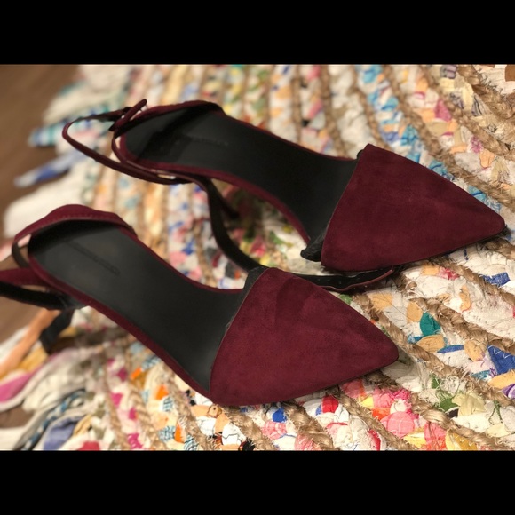 Alexander Wang Lovisa Suede Ankle-Wrap Pump, Beet - Picture 2 of 5